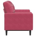  2-osobowa sofa z poduszkami, winna czerwień, 120 cm, aksamit Lumarko! Lumarko!