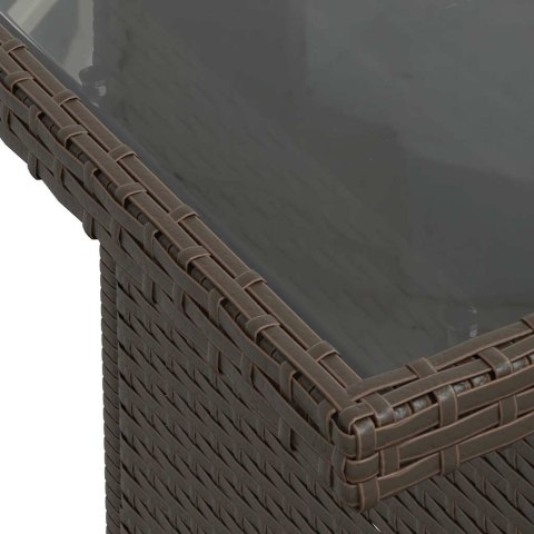  10-cz. zestaw mebli z poduszkami, brązowy, polirattan i akacja Lumarko! Lumarko!