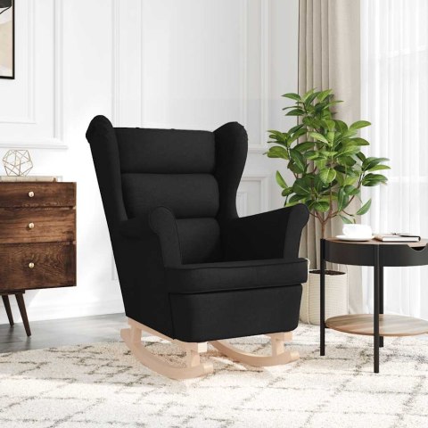  Fotel bujany, czarny, 74x90x102 cm, tapicerowany tkaniną Lumarko! Lumarko!