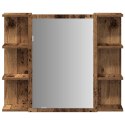  Szafka łazienkowa z lustrem, stare drewno, 80x20,5x64 cm Lumarko! Lumarko!