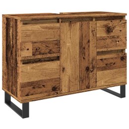  Szafka pod umywalkę łazienkową, stare drewno, 80x33x60 cm Lumarko! Lumarko!