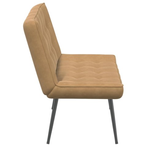  Ławka Brązowa 110x74x84 cm Aksamit Lumarko! Lumarko!