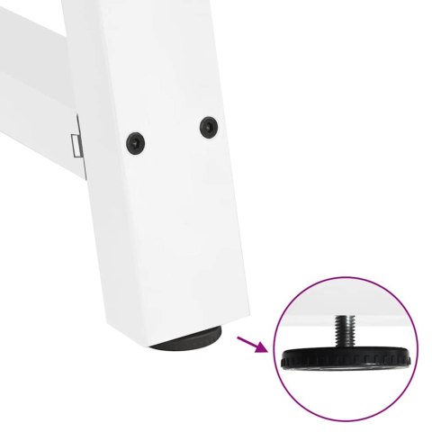 Nogi do stolika kawowego, 2 szt., biale, 60x(30-31) cm, stal Lumarko! Lumarko!