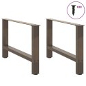 Nogi do stolika kawowego, naturalna stal, 2 szt., 70x(42-43) cm Lumarko! Lumarko!