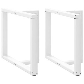  Nogi do stołu jadalnego, 2 pcs., białe, 90x35x(72-73) cm, stal Lumarko! Lumarko!