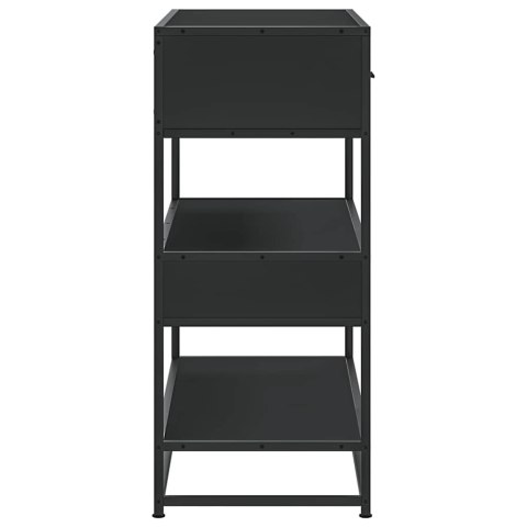 Stolik konsolowy, czarny, 90x35x80 cm, materiał drewnopochodny Lumarko! Lumarko!
