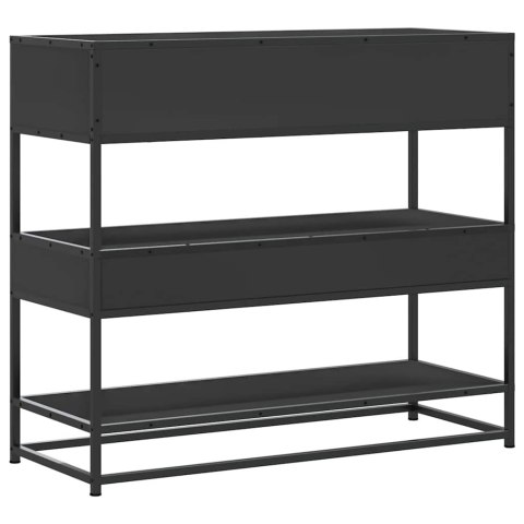 Stolik konsolowy, czarny, 90x35x80 cm, materiał drewnopochodny Lumarko! Lumarko!