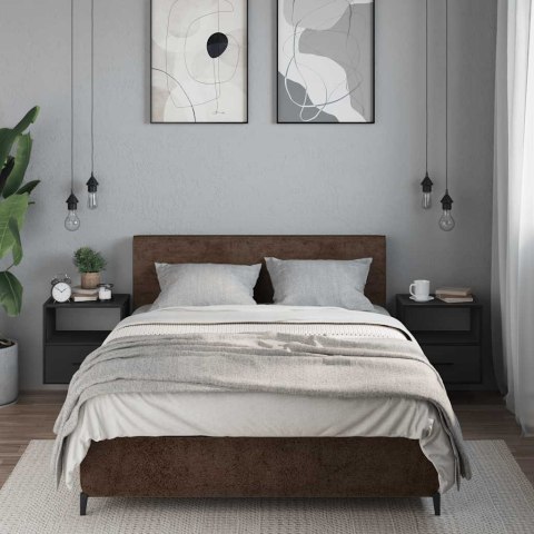  Wiszące szafki nocne, 2 szt., czarne, 40x31x39,5 cm Lumarko! Lumarko!