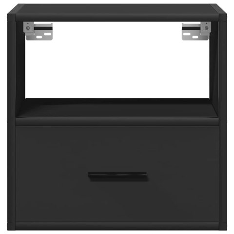  Wiszące szafki nocne, 2 szt., czarne, 40x31x39,5 cm Lumarko! Lumarko!