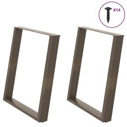 VidXL Nogi do stołu jadalnianego, 2 szt., 80x(72-73) cm, stal Lumarko! Lumarko!
