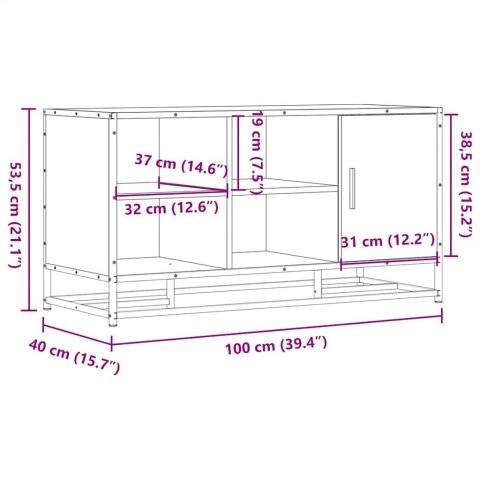 Ławka z miejscem na buty, dąb sonoma, 100x40x53,5 cm Lumarko! Lumarko!