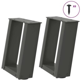  Nogi do stolika kawowego, 2 szt., antracyt, 30x(30-31) cm, stal Lumarko! Lumarko!