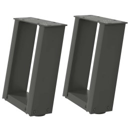  Nogi do stolika kawowego, 2 szt., antracyt, 30x(30-31) cm, stal Lumarko! Lumarko!