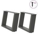  Nogi do stolika kawowego, 2 szt., antracyt, 50x(30-31) cm, stal Lumarko! Lumarko!
