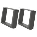  Nogi do stolika kawowego, 2 szt., antracyt, 50x(30-31) cm, stal Lumarko! Lumarko!