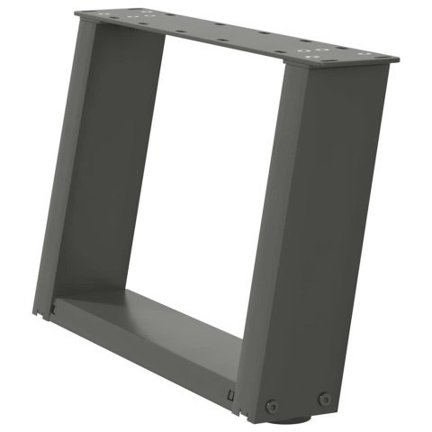  Nogi do stolika kawowego, 2 szt., antracyt, 50x(30-31) cm, stal Lumarko! Lumarko!