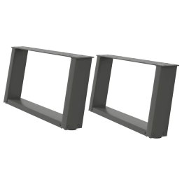  Nogi do stolika kawowego, 2 szt., antracyt, 60x(30-31) cm, stal Lumarko! Lumarko!