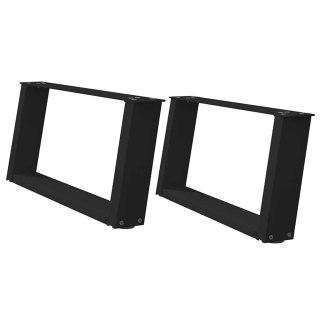  Nogi do stolika kawowego, 2 szt., czarne, 70x(30-31) cm, stal Lumarko! Lumarko!