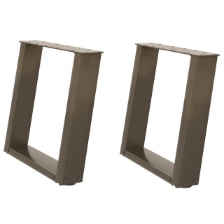  Nogi do stolika kawowego, 2 szt., naturalna stal, 50x(42-43) cm Lumarko! Lumarko!