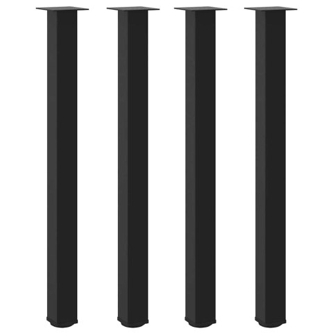  Nogi do stolika kawowego, 4 szt., czarne, 110-112 cm, stal Lumarko! Lumarko!