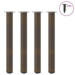  Nogi do stolika kawowego, 4 szt., naturalna stal, 90-92cm, stal Lumarko! Lumarko!