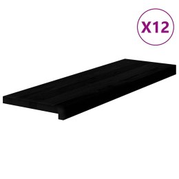  Stopnie schodowe 12 szt. brązowe 80x30x2 cm lite drewno dębowe Lumarko! Lumarko!