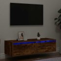  Szafka pod TV z LED, przydymiony dąb, 100x35,5x25 cm Lumarko! Lumarko!