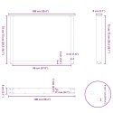  Nogi do stolika kawowego, 2 szt., białe, 100x(72-73) cm, stal Lumarko! Lumarko!