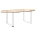 Nogi do stolika kawowego, 2 szt., białe, 50x(42-43) cm, stal Lumarko! Lumarko!