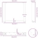 Nogi do stolika kawowego, 2 szt., białe, 50x(42-43) cm, stal Lumarko! Lumarko!