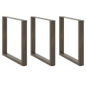 Nogi do stolika kawowego, 3 szt., naturalna stal, 90x(72-73) cm Lumarko! Lumarko!