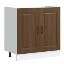 Szafka pod zlewozmywak, Kalmar, brązowy dąb, 80x46x81,5 cm Lumarko! Lumarko!
