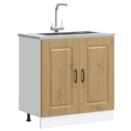 Szafka pod zlewozmywak, Kalmar, dąb artisan, 80x46x81,5 cm Lumarko! Lumarko!