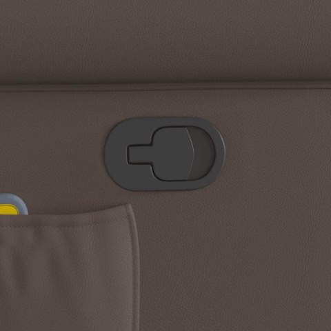 Fotel masujący, brązowy, sztuczna skóra z połyskiem Lumarko! Lumarko!