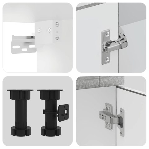 Zestaw szafek kuchennych Kalmar 4-częściowy szary dąb sonoma Lumarko! Lumarko!