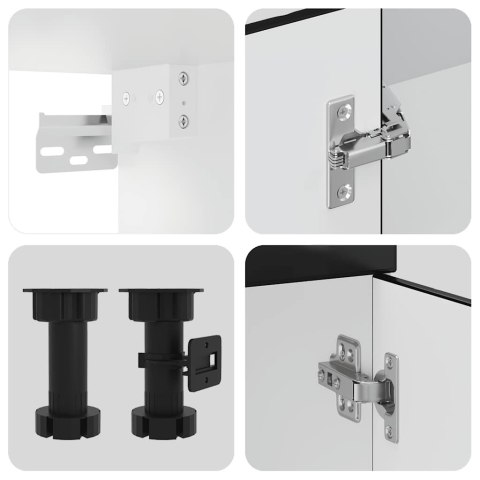  Zestaw szafek kuchennych, Kalmar, 8-częściowy, czarna Lumarko! Lumarko!