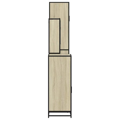 4-częściowy zestaw mebli łazienkowych, kolor dąb sonoma Lumarko! Lumarko!