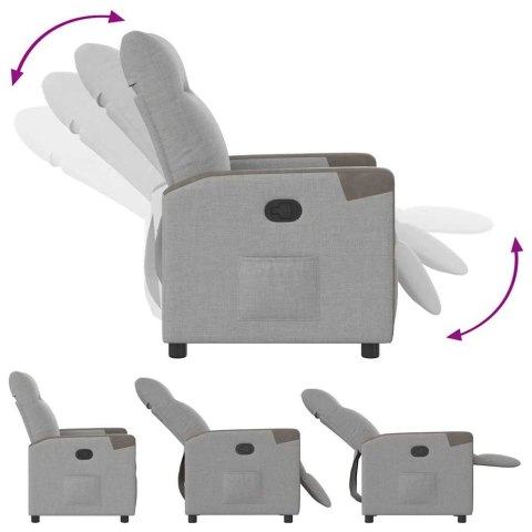 Fotel rozkładany, szary, obity tkaniną Lumarko! Lumarko!