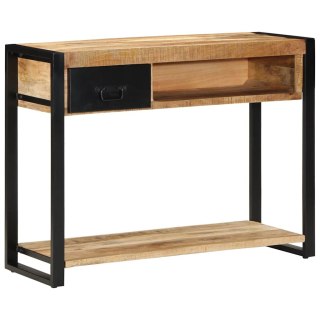  Konsola Stolik 100x35x75 cm lite drewno surowe mango Lumarko! Lumarko!