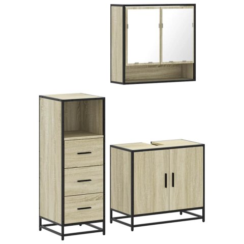  3-cz. zestaw mebli łazienkowych, kolor dąb sonoma Lumarko! Lumarko!