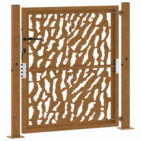 Brama ogrodowa 105x105 cm Stal nierdzewna Wzór śladu Lumarko! Lumarko!