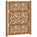  Brama ogrodowa 105x130 cm Stal nierdzewna Wzór liścia Lumarko! Lumarko!