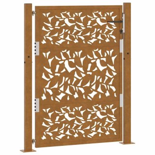  Brama ogrodowa 105x130 cm Stal nierdzewna Wzór liścia Lumarko! Lumarko!