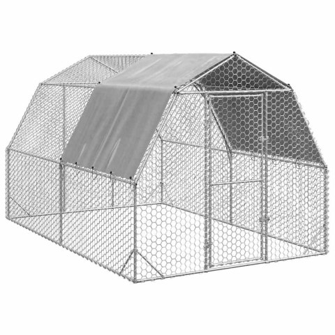  Kurnik z dachem 2,5x4x2,25 m Stal ocynkowana Lumarko! Lumarko!