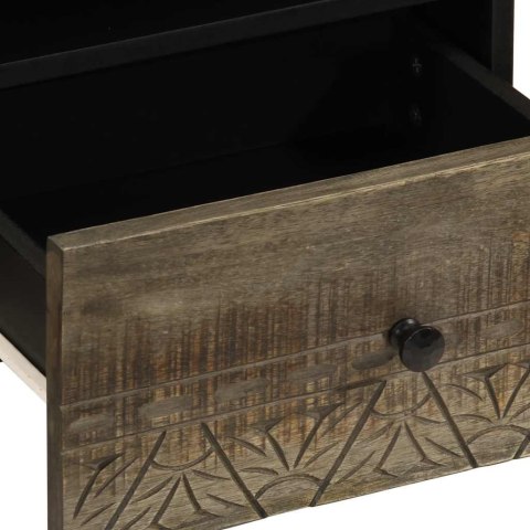 Szafka nocna Jasnoszara 40x33x46 cm Drewno lite Mango Lumarko! Lumarko!