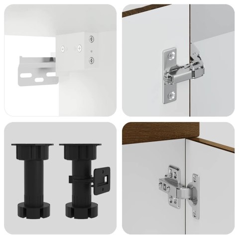  Zestaw szafek kuchennych, Kalmar, 11-częściowy, dąb brązowy Lumarko! Lumarko!