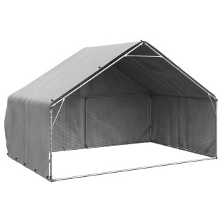  Zewnętrzna buda dla psa z pokrowcem 3x2x1,9 m Stal ocynkowana Lumarko! Lumarko!