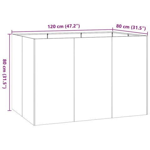  Doniczka 120x80x80 cm Stal nierdzewna Lumarko! Lumarko!