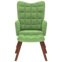  Fotel z podnóżkiem, jasnozielony, obity aksamitem Lumarko! Lumarko!