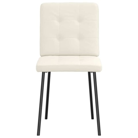  Krzesła stołowe, 2 szt., kremowe, obite aksamitem Lumarko! Lumarko!